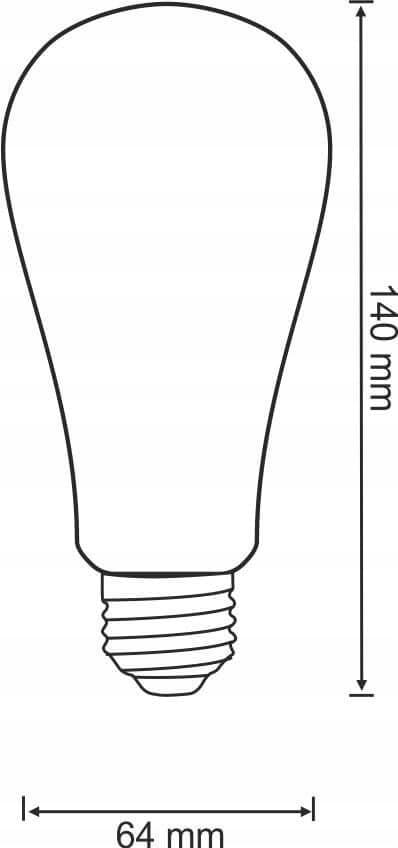 LED-dekorativ filamentpære ST64 7,5W E27 varm