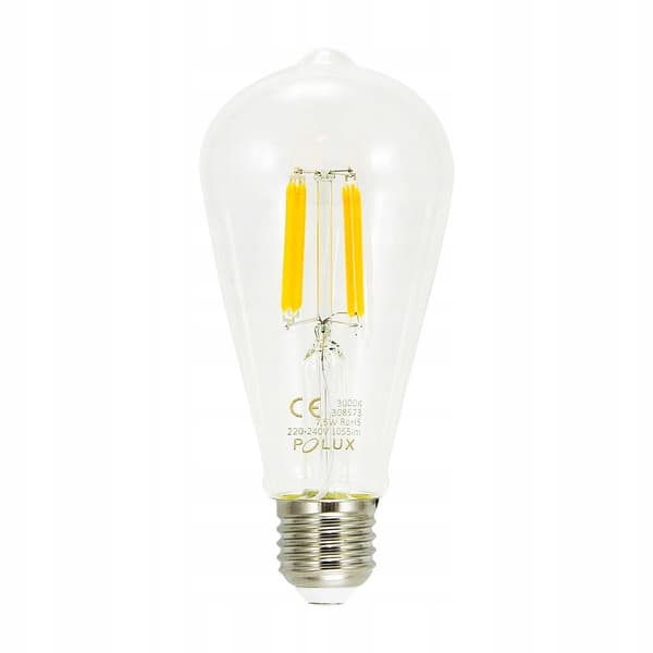 LED-dekorativ filamentpære ST64 7,5W E27 varm