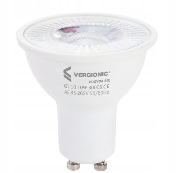 Energibesparende LED-pære GU10 Varmhvid farve 10W