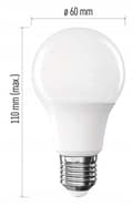 Miniatyrbillede 5 af 6: Sæt med 3 energibesparende LED-pærer E27 varm hvid 9,4 W 806 lm