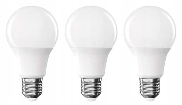 Sæt med 3 energibesparende LED-pærer E27 varm hvid 9,4 W 806 lm