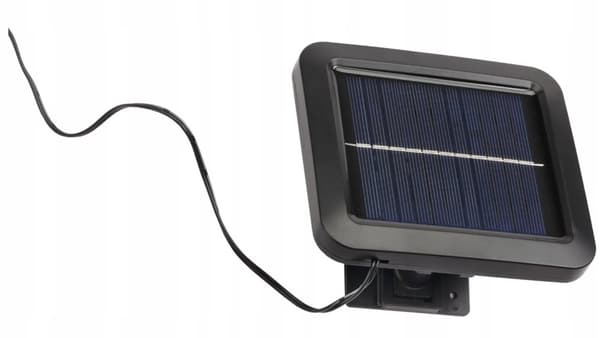 W:n LED-aurinkokäyttöinen valonheitin liike- ja hämärätunnistimella