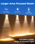 Pikkukuva 5 / 9: OBOSOE LED-aurinkoenergialla toimivat seinävalaisimet, ulkovalaistus aurinkovalot ulkoaidoille, koristeelliset ja vedenkestävät puutarhaan, kaiteisiin