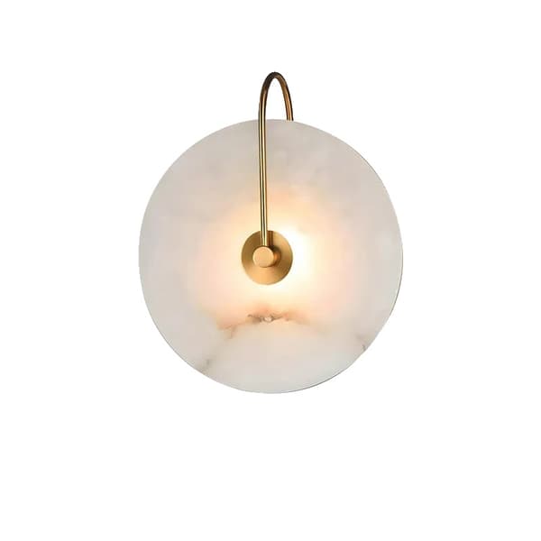 LED Marmor Vägglampa, Hållbar Koppar Konstruktion, Varmt Ljusstämning,B-25cm, varm ljus