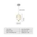 Miniatyrbillede 2 af 2: Nordisk Minimalistisk LED Kranse, Justerbar Højde, Stilfuldt Akryl Design,B, Neutral lys