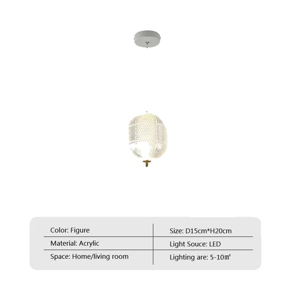 Nordisk Minimalistisk LED Kranse, Justerbar Højde, Stilfuldt Akryl Design,B, Neutral lys