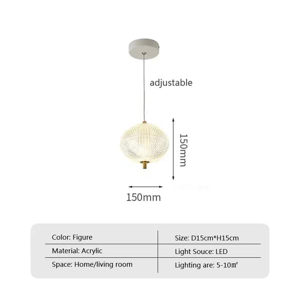 Nordisk Minimalistisk LED Kranse, Justerbar Højde, Stilfuldt Akryl Design,A, Varmt lys