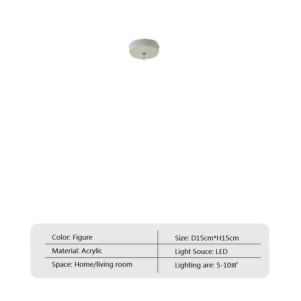 Nordisk Minimalistisk LED Kranse, Justerbar Højde, Stilfuldt Akryl Design,A, Varmt lys