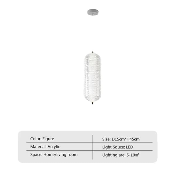 Nordisk Minimalistisk LED Kranse, Justerbar Højde, Stilfuldt Akryl Design,Varmt lys, C