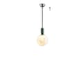 Miniatyrbillede 1 af 2: Måne Glas Kugle Pendel Lys, 5W Effekt, Egnet til 5-10 m²,3 farver, Grøn 20 cm