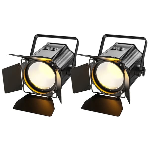 COB 200W Scene Spotlights, DMX512 Kontrol, Energi Effektivt Design,ZQ09012-2Stk, EU-stik