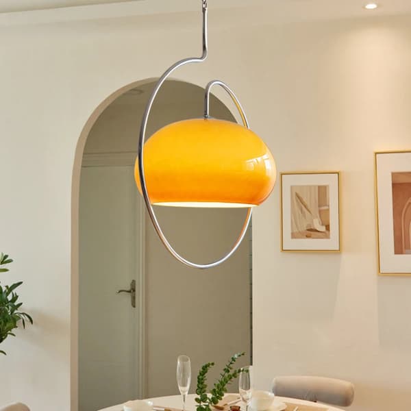 Bauhaus Pendelampe, Moderne Design, LED Belysning,Varmt lys, Mælk te farve, 100-240v