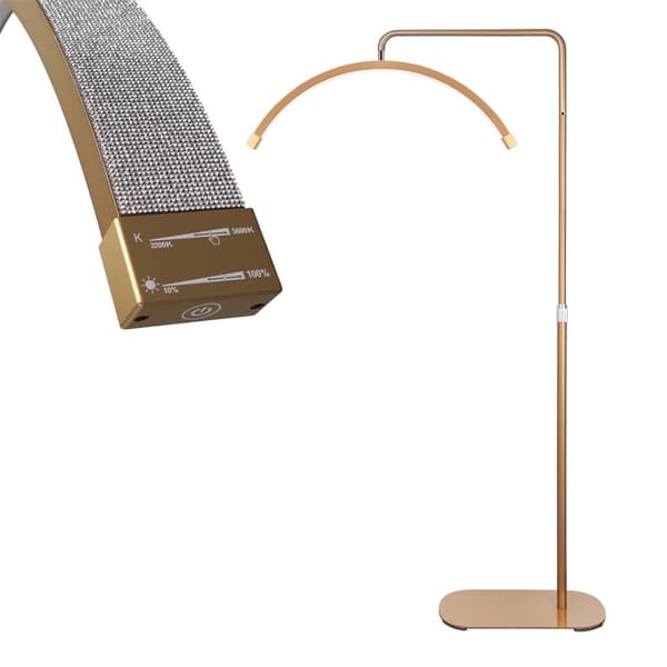 LED Video Light, Bicolor Temperatur, Justerbar Lysstyrke, Holdbart Design,Y9 guld-gør 28 tommer