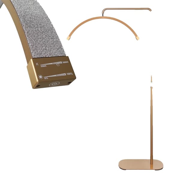 LED Video Light, Bicolor Temperatur, Justerbar Lysstyrke, Holdbart Design,Y9 guld-gør 28 tommer