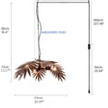 Miniatyrbillede 2 af 2: Tropisk Kokospalme Pendel Lampe, Moderne Boheme Stil, 5-10 kvm Belysningsområde,YY-PYZS1 med stik