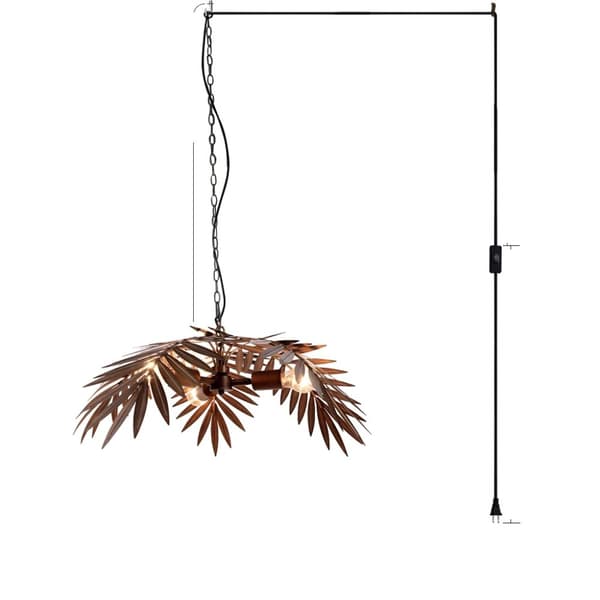 Tropisk Kokospalme Pendel Lampe, Moderne Boheme Stil, 5-10 kvm Belysningsområde,YY-PYZS1 med stik