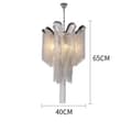 Miniatyrbillede 2 af 2: Elegant pendellampe, fire LED-lyskilder, dæmpbar funktionalitet,3 Farveskift, sølvfarvet-40cm