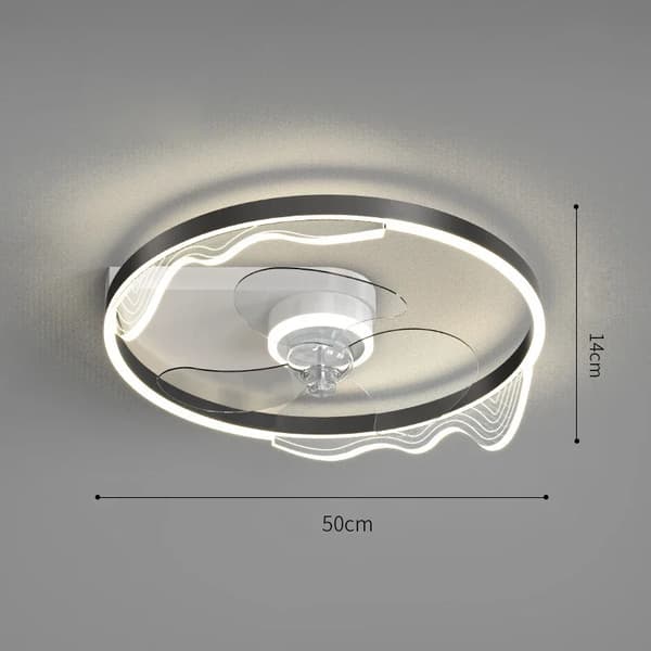 Takfläktlampa, dimbar LED, modern design,A1, Oändlig dimning