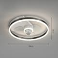Miniatyrbild 2 av 2: Takfläktlampa, dimbar LED, modern design,C3, Oändlig dimning