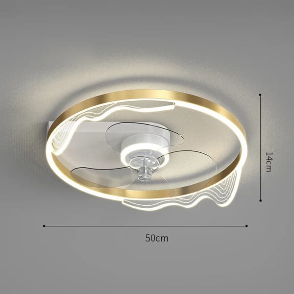 Kattotuulettimen valo, himmennettävä LED, nykyaikainen muotoilu,Äärettömän himmennys, A