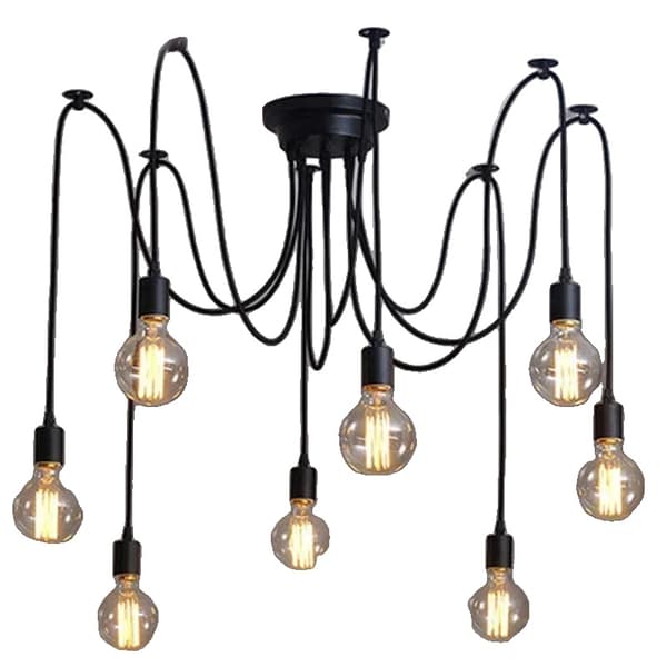 Spider Pendant Light, Varmt Lys, Tilpasselige Størrelser,Spidserpendel lampe, Varmt lys, 10 hoved