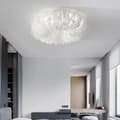 Miniatyrbillede 2 af 2: Loftlampe, Skandinavisk Stil, LED-pærer, Overflademonteret,hvid, D50CM, 3 Farve Skift