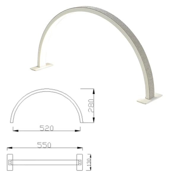 Anpassad Halvmånelampa, Dimbar, Modern Stil, Nedåtriktad Skärm,W 55CM Rhinestone