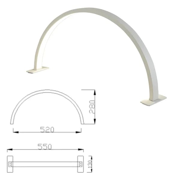 Anpassad Halvmånelampa, Dimbar, Modern Stil, Nedåtriktad Skärm,W 55CM Ingen rhinestone