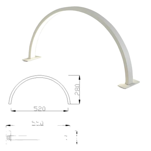 Anpassad Halvmånelampa, Dimbar, Modern Stil, Nedåtriktad Skärm,W 55CM Ingen rhinestone