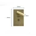 Miniatyrbild 2 av 2: Vägglampa, USB-laddning, AC-strömkälla, modern design,Qinggu koppar