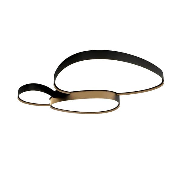 Loftlampe, Moderne Stil, LED, Beskyttende Øje Funktion,Trikolor lys, Sort - 90cm