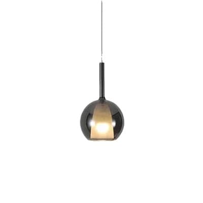 Pendellamper, Glasmateriale, Forskellige Størrelser, Alsidig Anvendelse,Røggrå, varmt lys, Dia 20cm