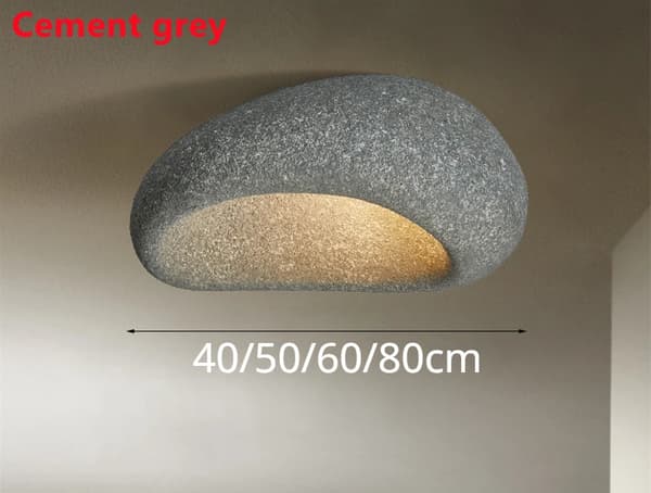 Taklampa, E27 sockel, modern stil, energieffektiv,D60cm, 3 färger ljus, Cementgrå