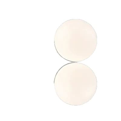 Vägglampa, upp- och nedskärm, frostat glas, flera färger,Varm vit (2700-3500K), 2 huvud silver