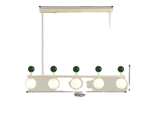 Moderne Pendellampe, 5 Lyskilder, G9 Sokkel, Legeringsmateriale,B-5 Kugler-Grøn, Varm Hvid