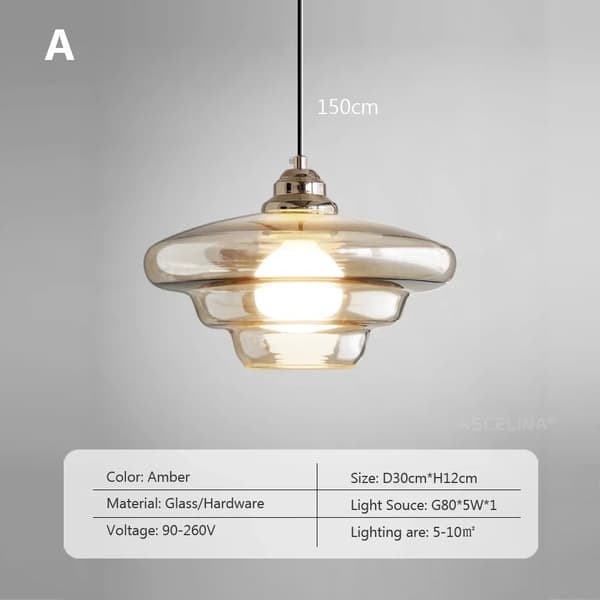 Pendellampor, Glas/Material, LED-ljuskälla, 5-10㎡ Belysningsområde,Varmt ljus, A