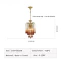 Miniatyrbild 2 av 2: Krona, Elegant Design, Justerbar Kedja, Stark Belysning,All koppar, 3-färgs ljus, Gradient Crystal-30