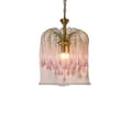 Miniatyrbild 1 av 2: Krona, Elegant Design, Justerbar Kedja, Stark Belysning,Kopparpläterad, Rosa kristall-43cm, 3-färgad ljus