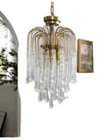 Miniatyrbild 1 av 2: Krona, Elegant Design, Justerbar Kedja, Stark Belysning,All koppar, Transparent -30, 3-färgs ljus