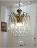 Miniatyrbild 2 av 2: Krona, Elegant Design, Justerbar Kedja, Stark Belysning,Kopparpläterad, Transparent -43cm, 3-färgs ljus