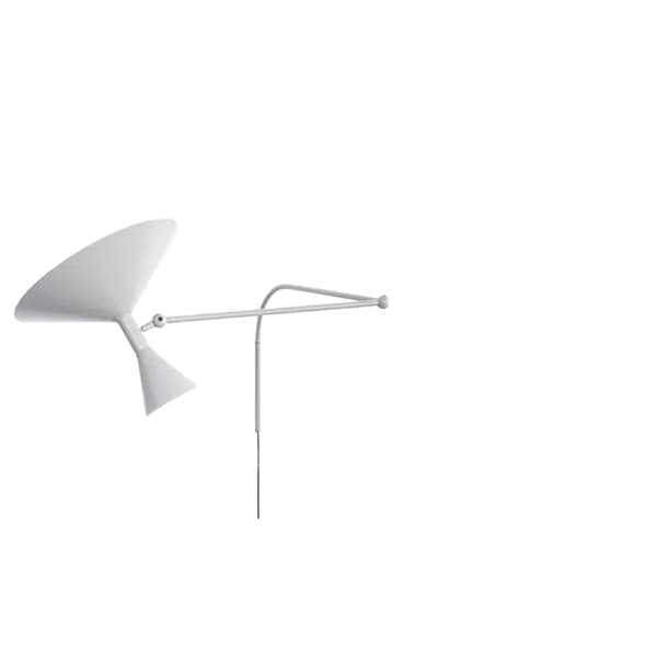 Trattstil LED-vägglampa, justerbar design, modern estetik, flera färgalternativ,Vitt ljus, med kontakt, vit