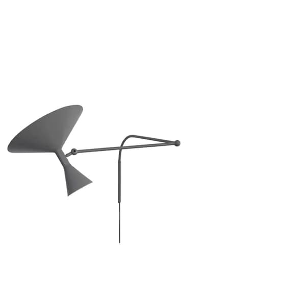 Tragtstil LED Væglampe, Justerbart Design, Moderne Æstetik, Flere Farvemuligheder,grå, med stik, 3 farveskift