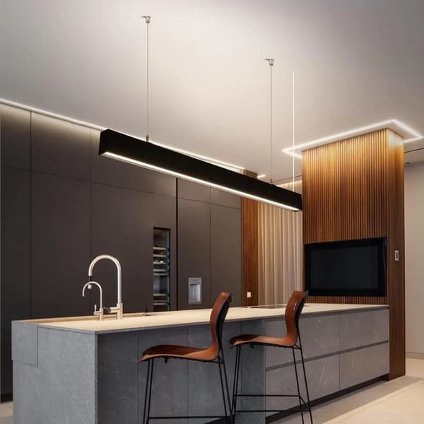 LED Pendellampa, 120 cm,svart, 4000K