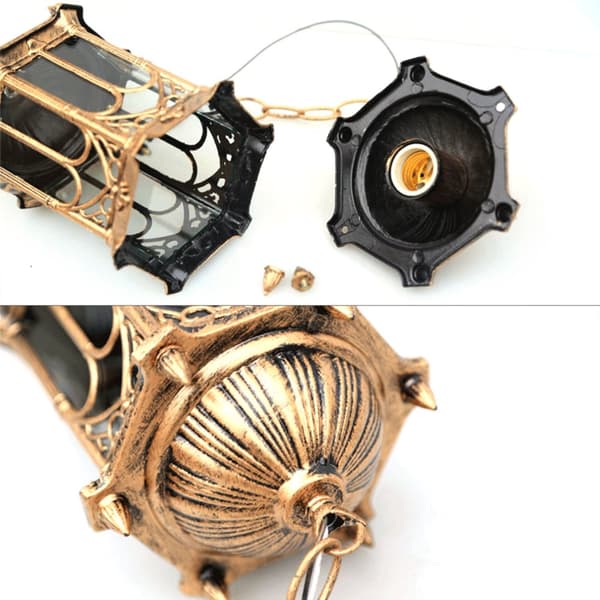 Industriell Pendellampa, Antik Brons Burdesign, E27 Lampa Hållare