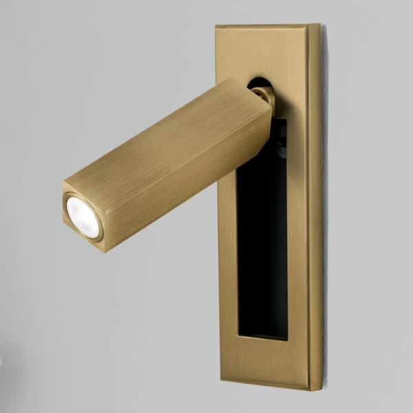 Modern minimalist vägglampa, dimbar, montering, ABS-material,brons