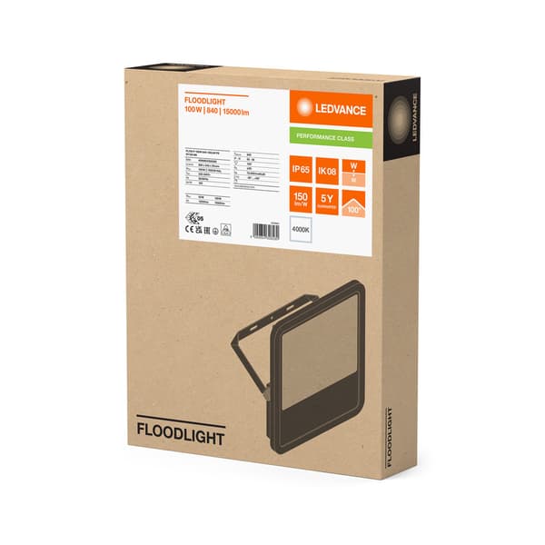 Projektør 150 P 100W 15KLM 840 PS SY100 BK Universal projektør med en lysstrøm på op til 15000 lm