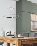 Miniatyrbillede 3 af 9: LED pendellampe TANO Metal Guld Lumarko!