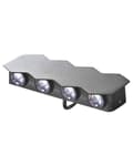 Miniatyrbillede 7 af 8: Sæt med 2 udendørs LED-væglamper sorte WELDON Lumarko!