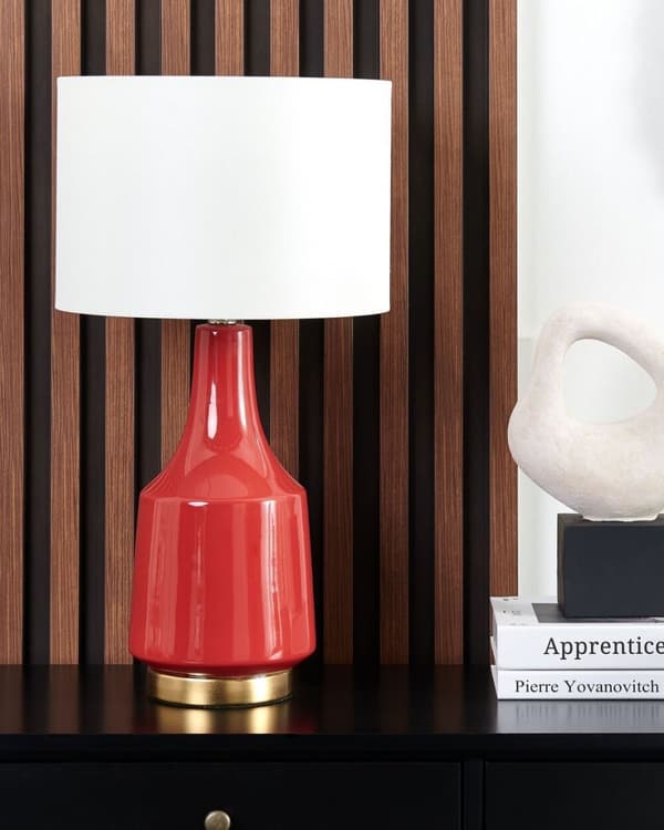 TRIVERSA Bordlampe Keramik Hvid Lumarko!