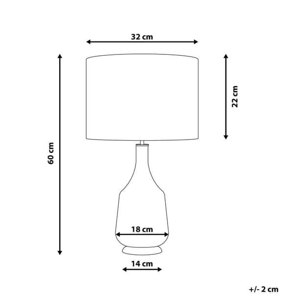 TRIVERSA Bordlampe Keramik Hvid Lumarko!